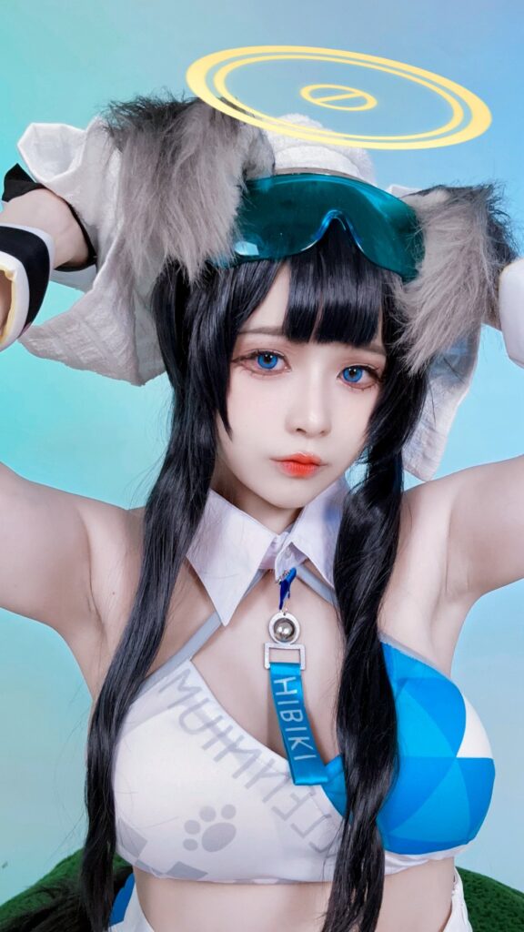 คุณมิรินมาในลุค Hibiki จาก Blue Archive เวอร์ชั่นสาวเชียร์! 2 Hibiki Blue Archive Cosplay by mirin