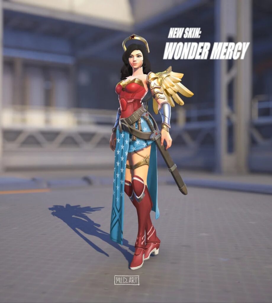 แฟนอาร์ตสกิน Overwatch 2 ในจักรวาล DC 2 Overwatch 2 x DC Comics Skin Fanart
