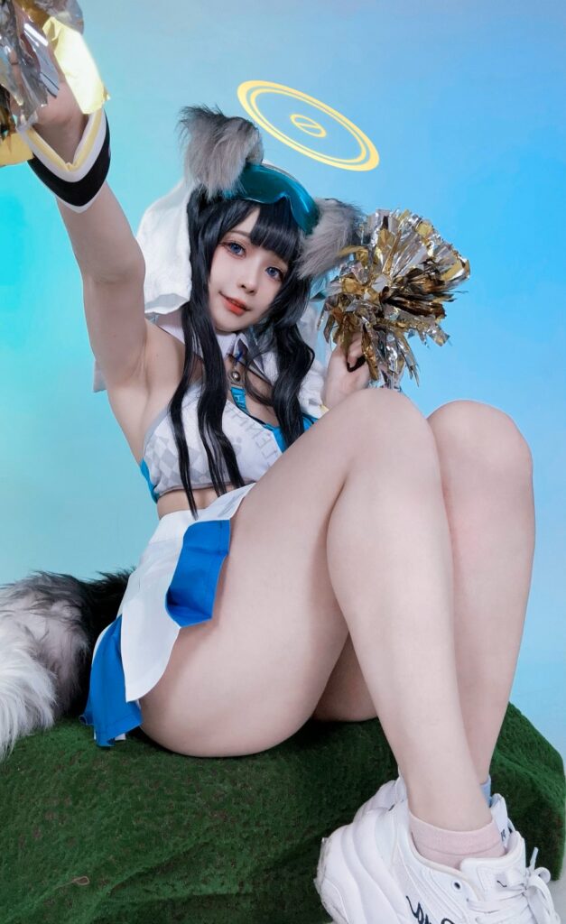 คุณมิรินมาในลุค Hibiki จาก Blue Archive เวอร์ชั่นสาวเชียร์! 3 Hibiki Blue Archive Cosplay by mirin