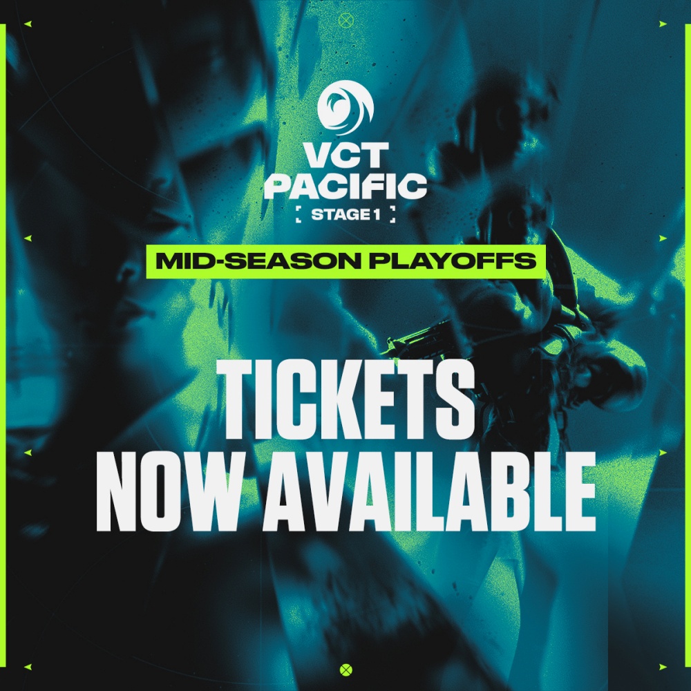 Riot Games ประกาศรายละเอียดบัตรเข้าชมรอบ VCT Pacific Stage 1: Playoffs