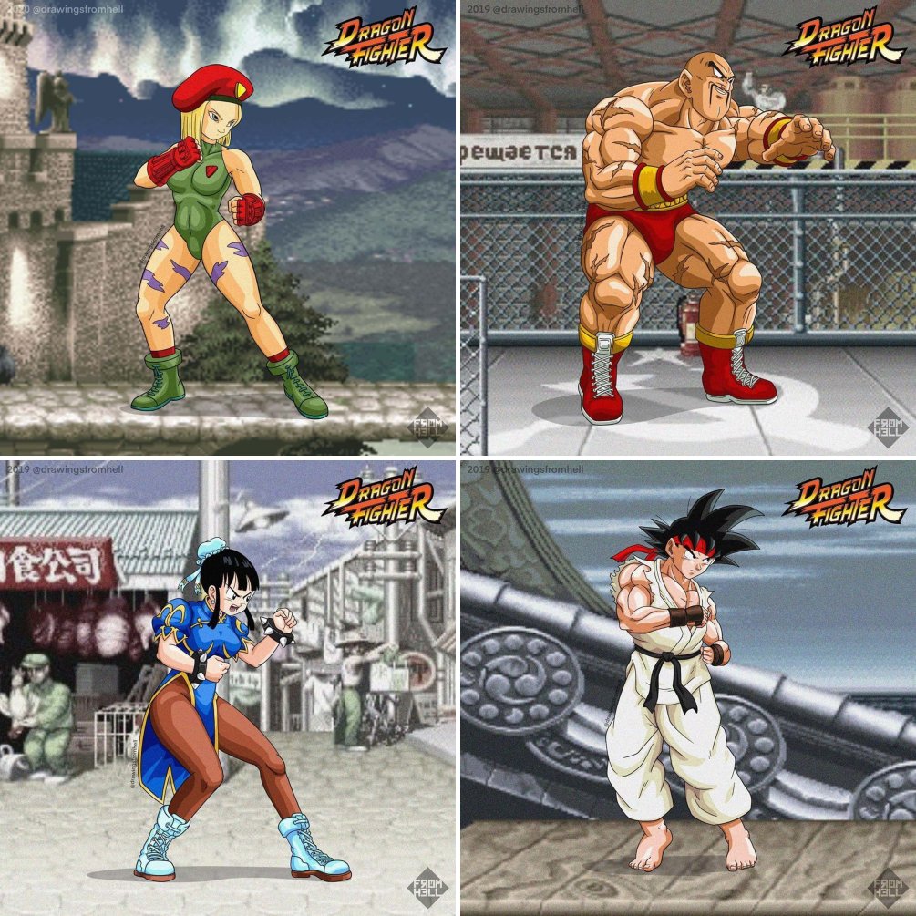 แฟนอาร์ตตัวละคร Dragon Ball ในสไตล์ Street Fighter 2 แฟนอาร์ตตัวละคร Dragon Ball ในสไตล์ Street Fighter