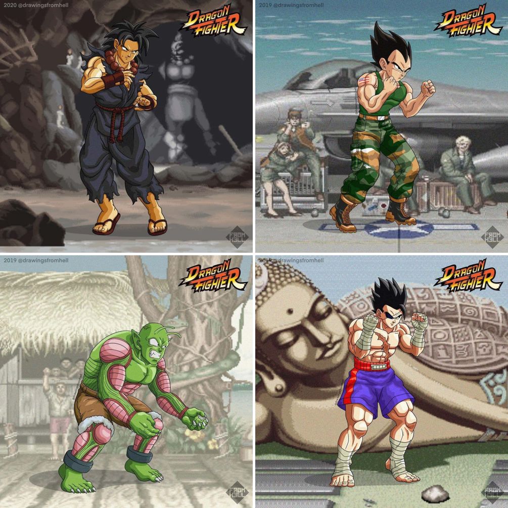 แฟนอาร์ตตัวละคร Dragon Ball ในสไตล์ Street Fighter 4 แฟนอาร์ตตัวละคร Dragon Ball ในสไตล์ Street Fighter