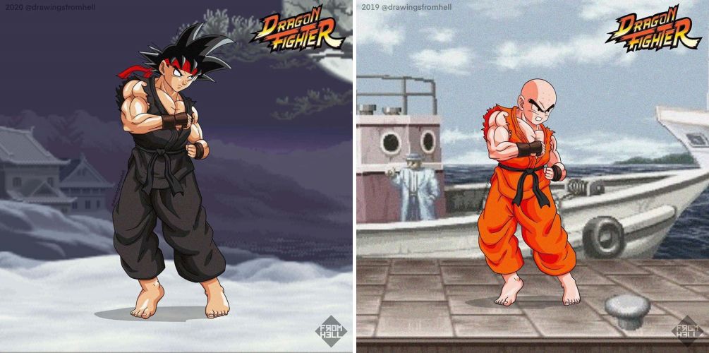 แฟนอาร์ตตัวละคร Dragon Ball ในสไตล์ Street Fighter 5 แฟนอาร์ตตัวละคร Dragon Ball ในสไตล์ Street Fighter