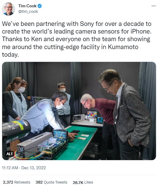 Apple ยืนยัน iPhone ใช้งานเซนเซอร์กล้องของ Sony 2 Apple ยืนยัน iPhone ใช้งานเซนเซอร์กล้องของ Sony