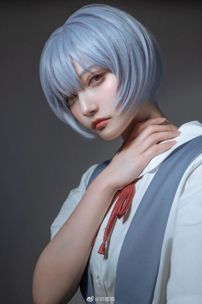 คอสเพลย์ Rei จาก Evangelion ในภาพสไตล์ Portrait 4 คอสเพลย์ Rei จาก Evangelion ในภาพสไตล์ Portrait