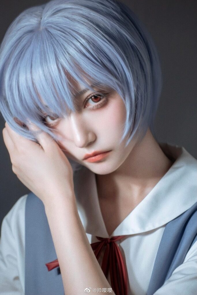 คอสเพลย์ Rei จาก Evangelion ในภาพสไตล์ Portrait 3 คอสเพลย์ Rei จาก Evangelion ในภาพสไตล์ Portrait