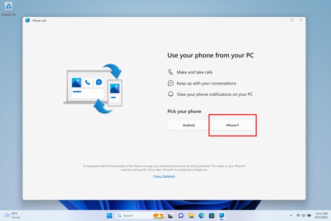 Windows 11 รองรับการใช้งาน iMessage ผ่าน Phone Link 2 Windows 11 รองรับการใช้งาน iMessage ผ่าน Phone Link