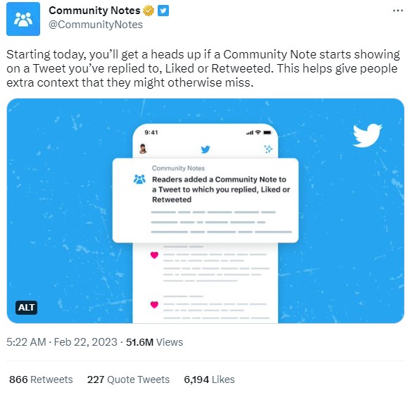 Twitter เปิดตัว Community Notes ตอบโต้การให้ข้อมูลที่ไม่ถูกต้อง 2 Twitter เปิดตัว Community Notes ตอบโต้การให้ข้อมูลที่ไม่ถูกต้อง