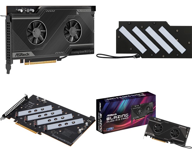 ASRock เปิดตัว Blazing Quad การ์ดเสริมสำหรับที่เก็บข้อมูล PCIe 5.0 โดยเฉพาะ 2 ASRock เปิดตัว Blazing Quad การ์ดเสริมสำหรับที่เก็บข้อมูล PCIe 5.0 โดยเฉพาะ