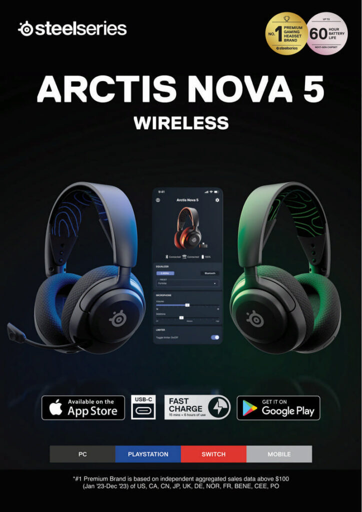SteelSeries เปิดตัวหูฟังเกมพรีเมียม Arctis Nova 5 Series 2 SteelSeries เปิดตัวหูฟังเกมพรีเมียม Arctis Nova 5 Series