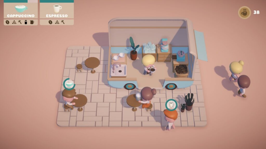 Coffee Caravan เกมจำลองธุรกิจการทำร้านกาแฟสไตล์ SD สามมิติ 2 coffee caravan