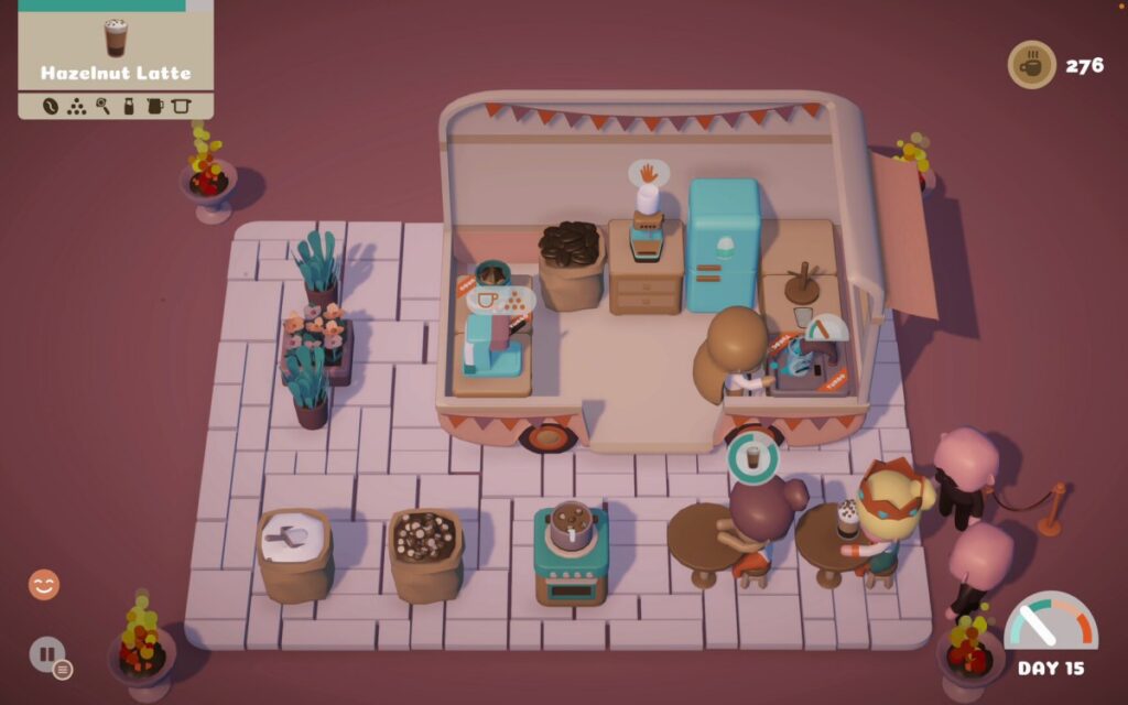 Coffee Caravan เกมจำลองธุรกิจการทำร้านกาแฟสไตล์ SD สามมิติ 3 coffee caravan ฟรี