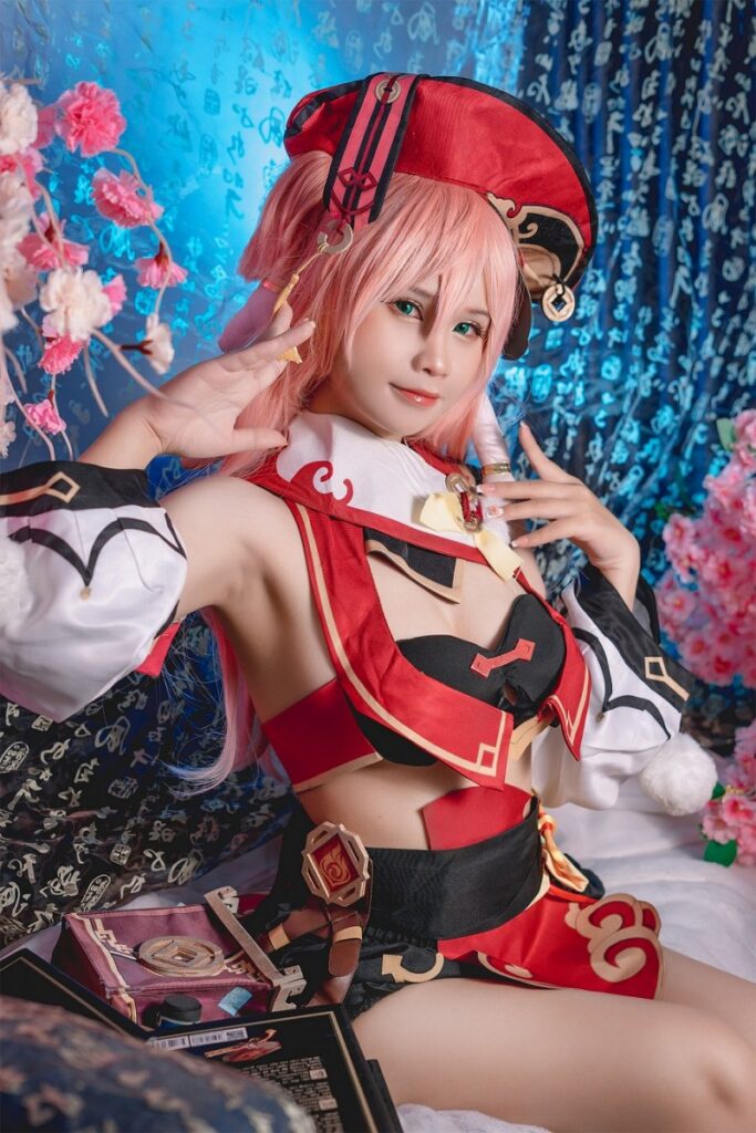 Pyoncos แปลงโฉมเป็น Yanfei จาก Genshin Impact 6 Yanfei Genshin Impact Cosplay by Pyoncos