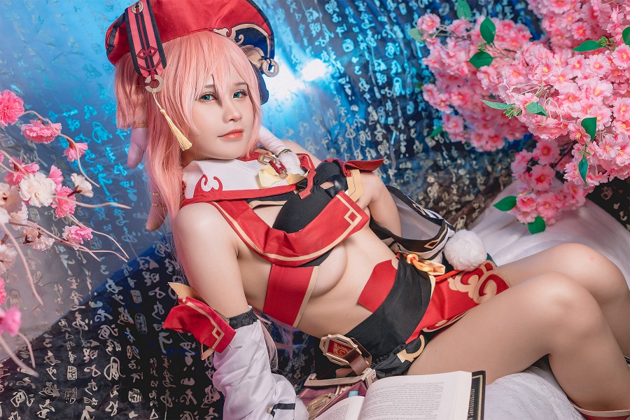 Pyoncos แปลงโฉมเป็น Yanfei จาก Genshin Impact 4 Yanfei Genshin Impact Cosplay by Pyoncos
