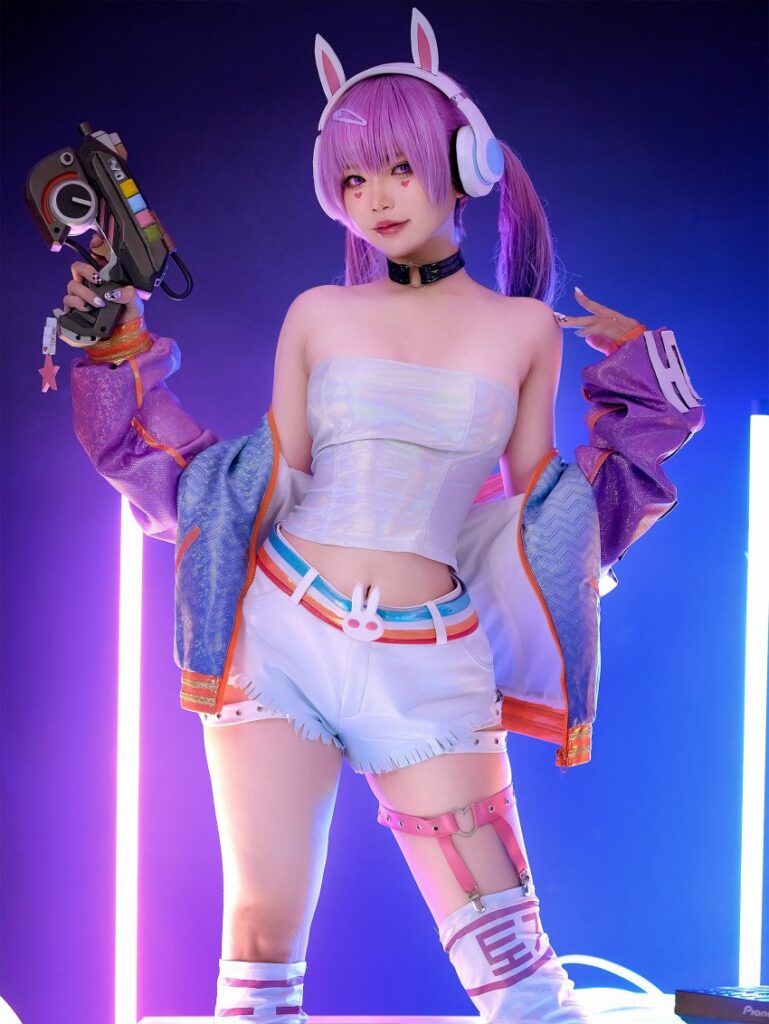 คอสเพลย์ D.Va จาก Overwatch เวอร์ชั่นสาว EDM 2 D.Va Overwatch Cosplay by ZinieQ