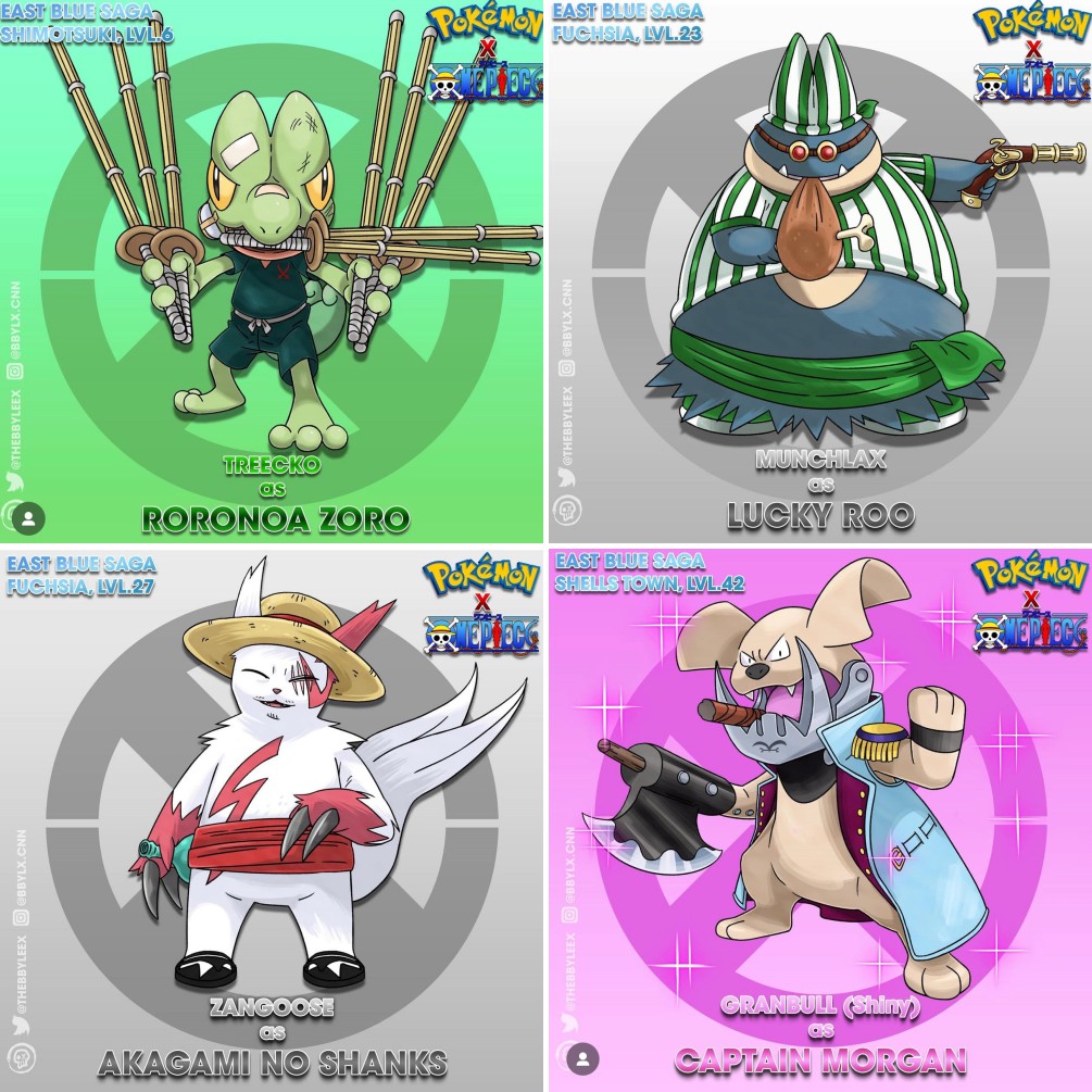 แฟนอาร์ต Pokémon x One Piece 2 Pokémon x One Piece Fanart