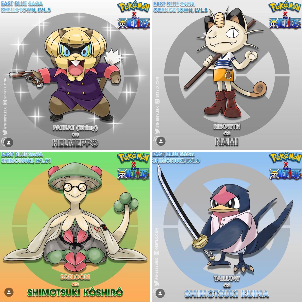แฟนอาร์ต Pokémon x One Piece 3 Pokémon x One Piece Fanart
