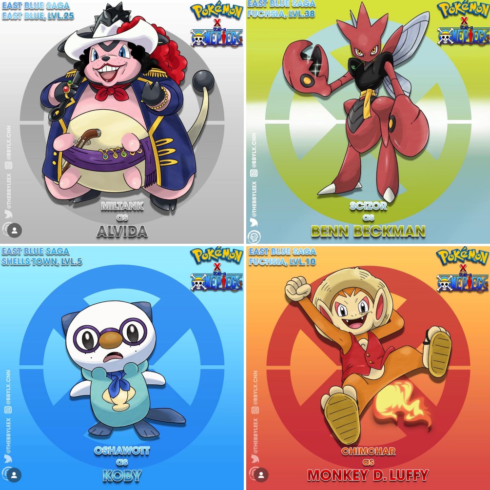 แฟนอาร์ต Pokémon x One Piece 4 Pokémon x One Piece Fanart