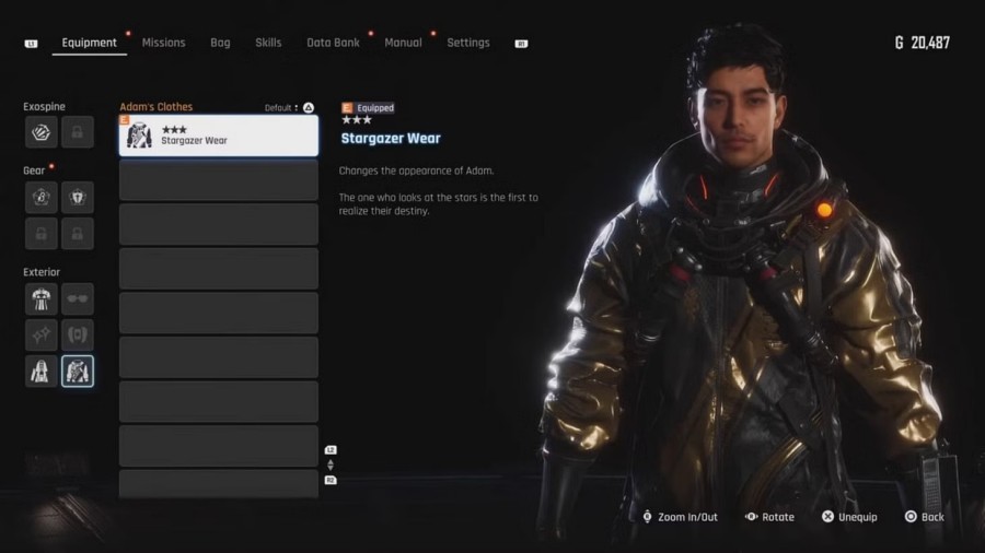 รวมชุดของ Adam ใน Stellar Blade 2 All Stellar Blade Adam outfits