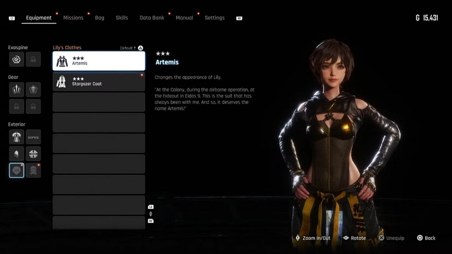 All Stellar Blade Lily outfits