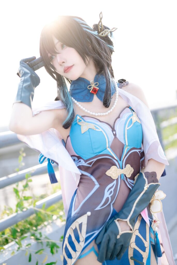 คุณเบสโชว์การแปลงโฉมเป็น Ruan Mei จาก Honkai: Star Rail 5 Ruan Mei Honkai: Star Rail Cosplay by best