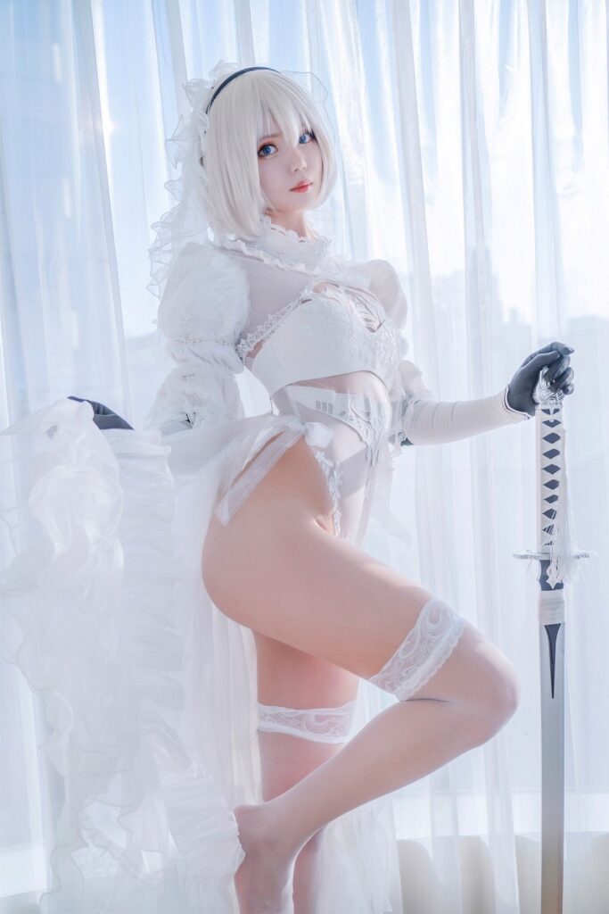 Yuki Neko แปลงโฉมเป็น 2B จาก NieR: Automata เวอร์ชั่นหยินหยาง 7 2B Nier: Automata Cosplay by Yuki Neko