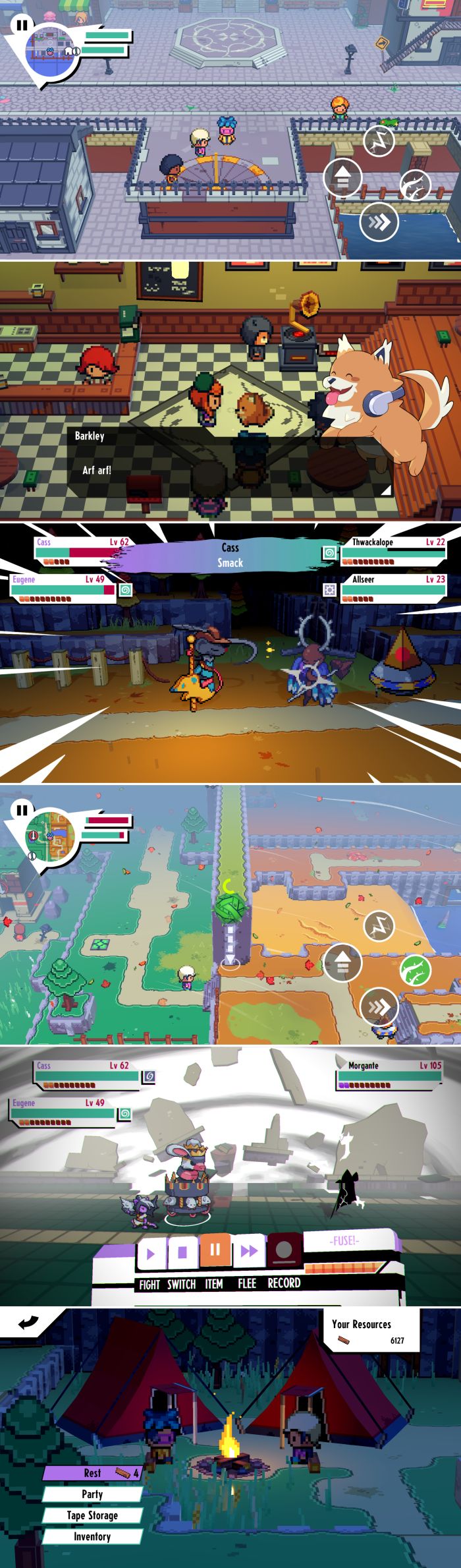 Cassette Beasts เวอร์ชันมือถือ เปิดลงทะเบียนล่วงหน้าครบทั้ง iOS/Android บนสโตร์ไทย 5 Cassette-Beasts-Mobile-screenshot