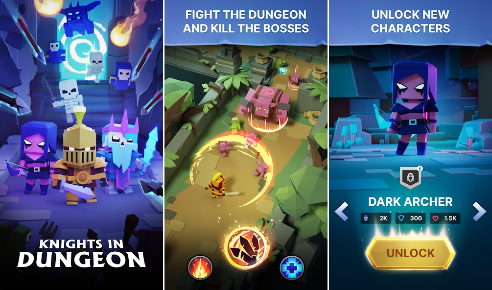 Knights in Dungeon เปิดให้บริการบนสโตร์ไทยแล้ว 4 Knights in Dungeon