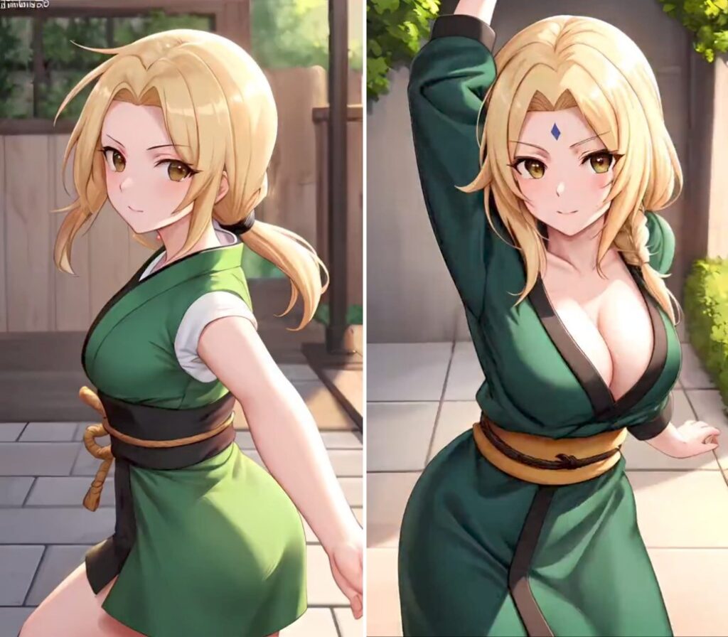 AI แฟนอาร์ต Tsunade วัยเด็กยันสาว 2 AI แฟนอาร์ต Tsunade วัยเด็กยันสาว
