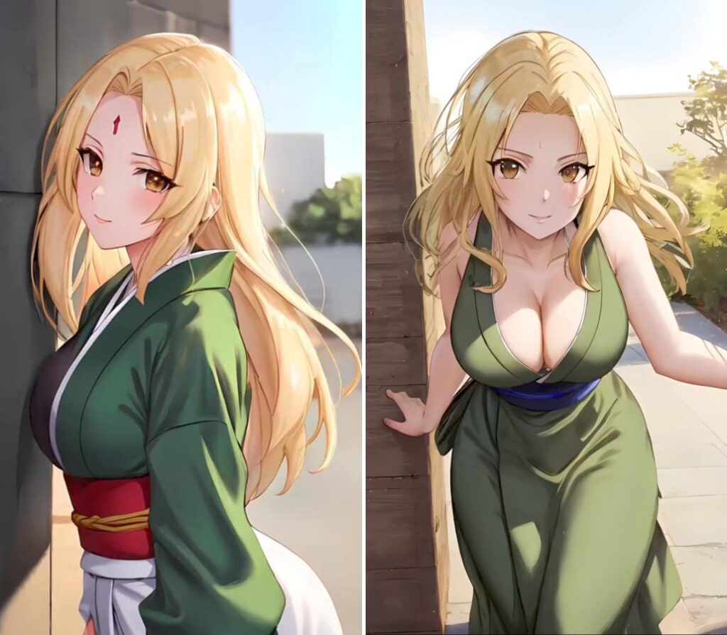 AI แฟนอาร์ต Tsunade วัยเด็กยันสาว 3 AI แฟนอาร์ต Tsunade วัยเด็กยันสาว