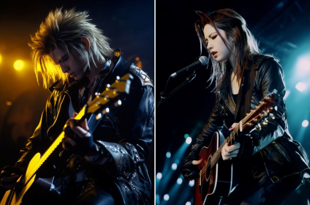 แฟนอาร์ต AI ที่จับเอาเหล่าตัวละครจาก FFVIIR มาตั้งวง J-Rock