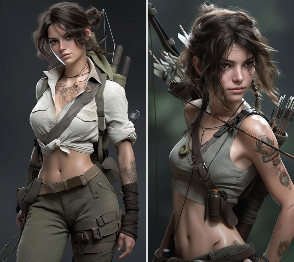 แฟนอาร์ต Lala Croft จาก Tomb Raider ฝีมือ AI 7 แฟนอาร์ต Lala Croft จาก Tomb Raider ฝีมือ AI