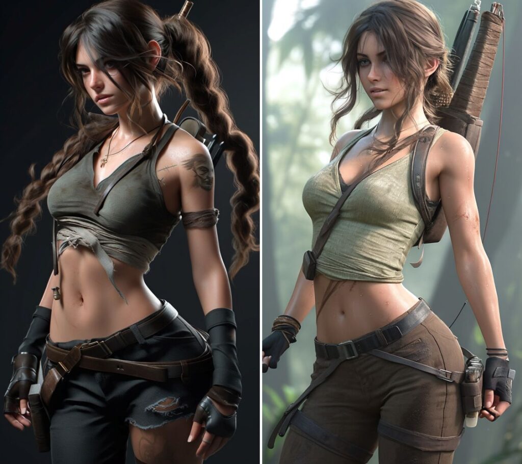 แฟนอาร์ต Lala Croft จาก Tomb Raider ฝีมือ AI 8 แฟนอาร์ต Lala Croft จาก Tomb Raider ฝีมือ AI