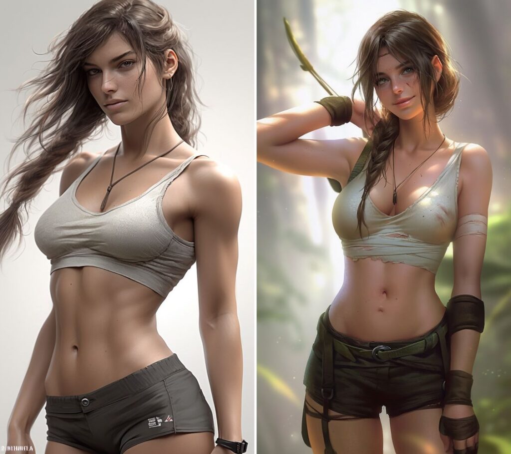 แฟนอาร์ต Lala Croft จาก Tomb Raider ฝีมือ AI 9 แฟนอาร์ต Lala Croft จาก Tomb Raider ฝีมือ AI