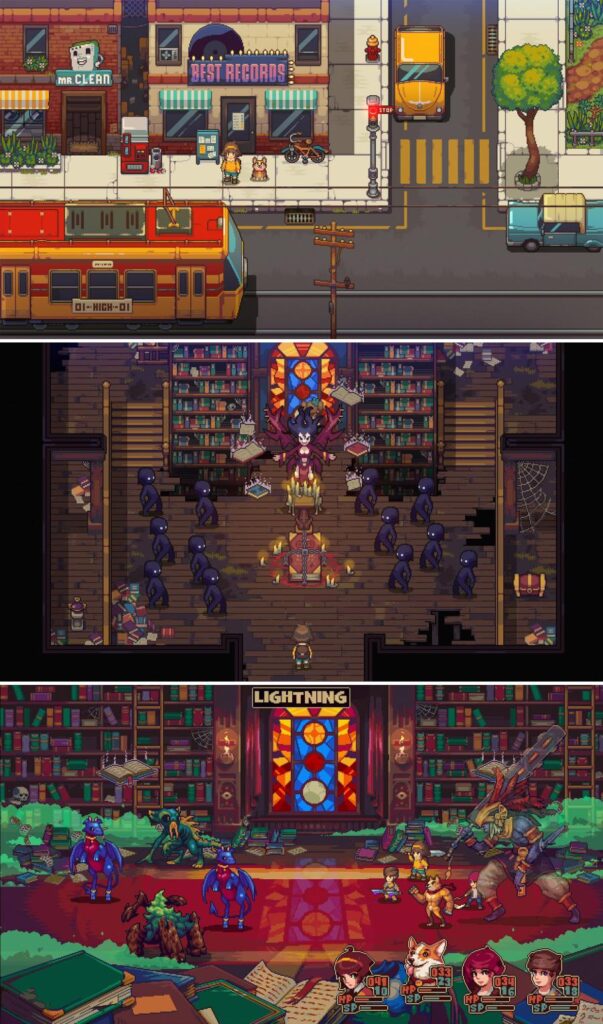 Bloomtown: A Different Story เกม Turn-Based RPG กราฟิกพิกเซลน่ารัก