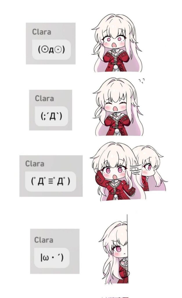 แฟนอาร์ต Clara ทำหน้าตาแบบอีโมจิภายในเกม