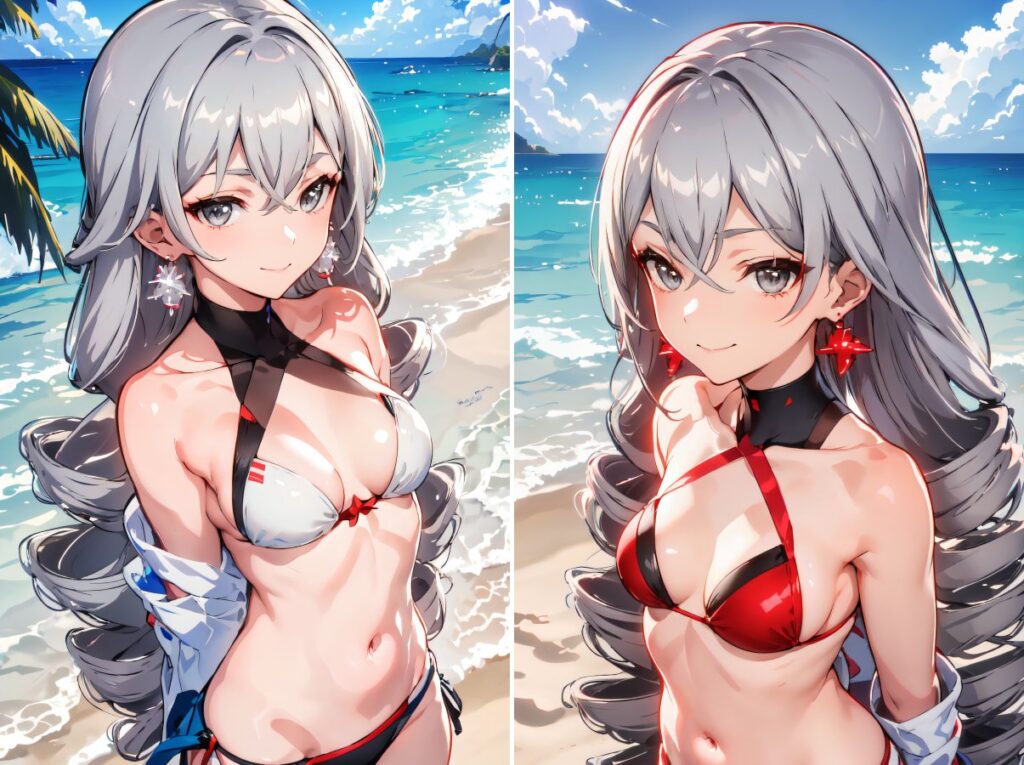 แฟนอาร์ต Bronya จาก Honkai: Star Rail ออกเที่ยวทะเล 3 แฟนอาร์ต Bronya จาก Honkai: Star Rail ออกเที่ยวทะเล