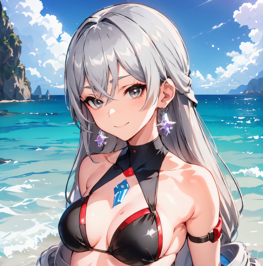 แฟนอาร์ต Bronya จาก Honkai: Star Rail ออกเที่ยวทะเล 4 แฟนอาร์ต Bronya จาก Honkai: Star Rail ออกเที่ยวทะเล