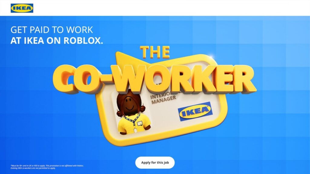IKEA เปิดโครงการรับพนักงานในเกม Roblox พร้อมจ่ายเงินค่าจ้างจริง 2 IKEA Roblox