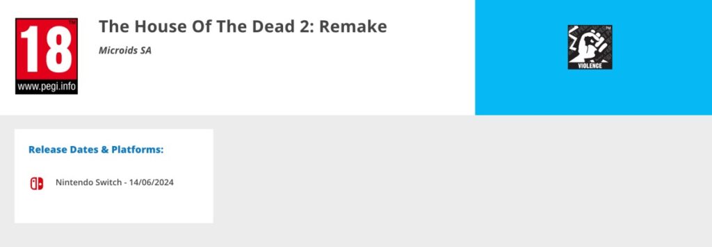 The House of the Dead 2 Remake ได้รับการจัดเรตติ้งในยุโรปแล้ว 2 the house of the dead 2