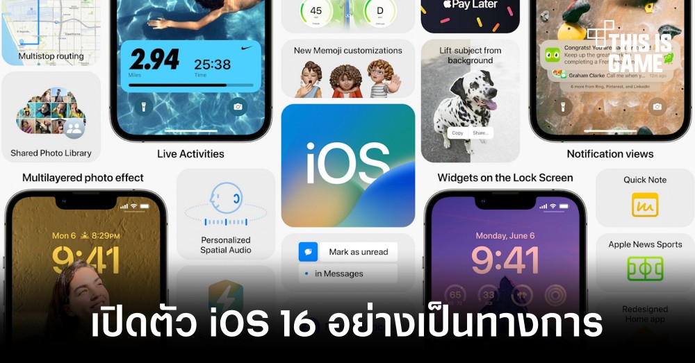 Apple เปิดตัว iOS 16 เพิ่มอิสระในการปรับแต่งที่มากยิ่งขึ้น 1 Apple เปิดตัว iOS 16 เพิ่มอิสระในการปรับแต่งที่มากยิ่งขึ้น