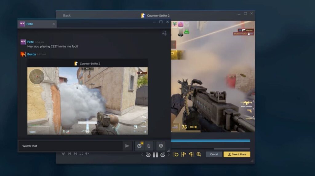 Steam เพิ่มโปรแกรมอัดคลิป ให้ใช้งานแล้ว