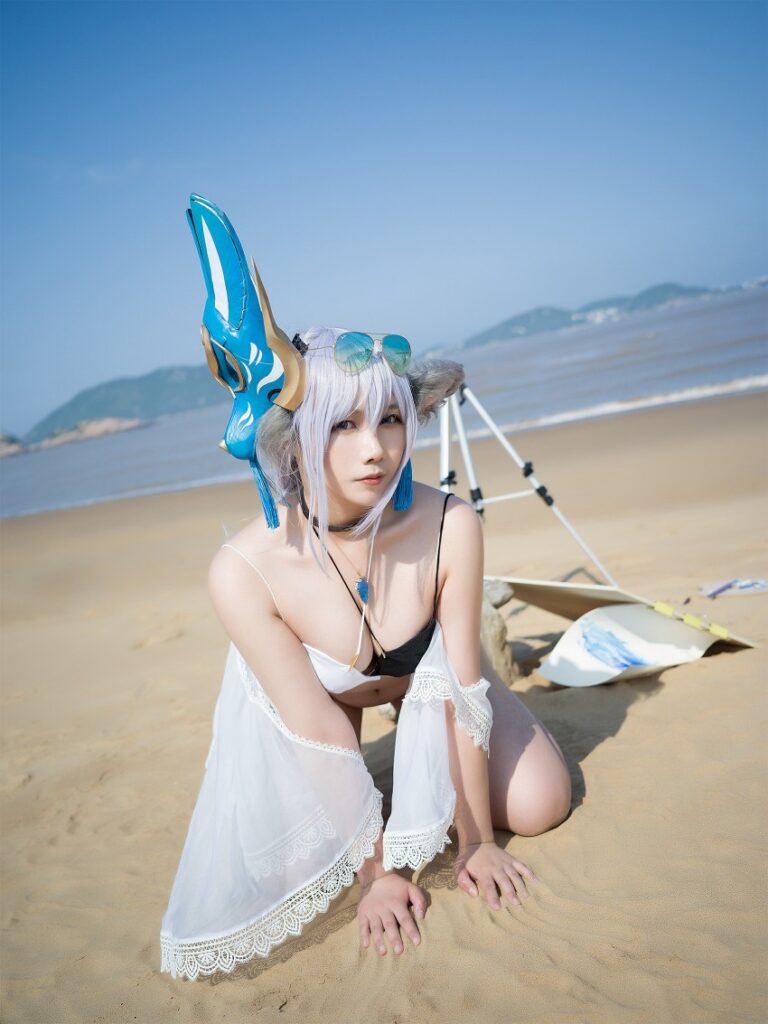 คอสเพลย์ Tosa จาก Azur Lane ในลุคบิกินี่เที่ยวชายหาด 9 Tosa Azur Lane Cosplay by Makachan