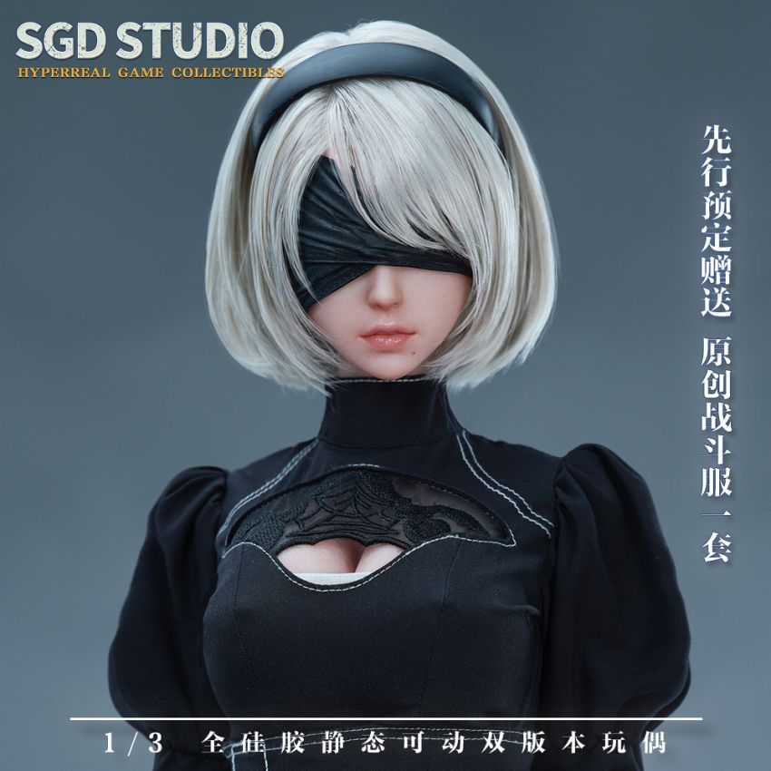 ฟิกเกอร์ 2B จาก NieR: Automata ที่มาพร้อมผิวแบบซิลิโคนสมจริง 2 2B NieR: Automata Figure by SGD Studio