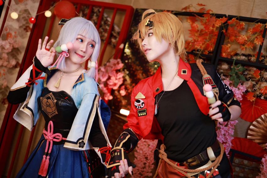 คุณโชแชงแปลงโฉมเป็น Ayaka จาก Genshin Impact ในลุคสุดเท่ 8 Ayaka Genshin Impact Cosplay by Shoshang