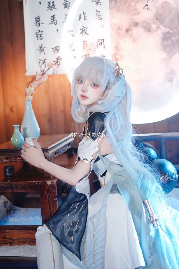 คอสเพลย์ Jinhsi จาก Wuthering Waves ฝีมือสาวแดนมังกร 8 Jinhsi Wuthering Waves Cosplay by Dolphin