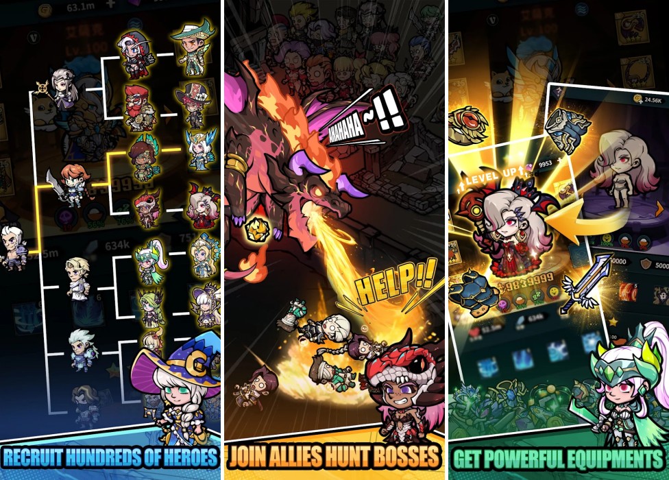 Adventure City - Idle RPG เกมมือถือสร้างเมือง บริหารร้านค้า ถล่มกองทัพปีศาจ