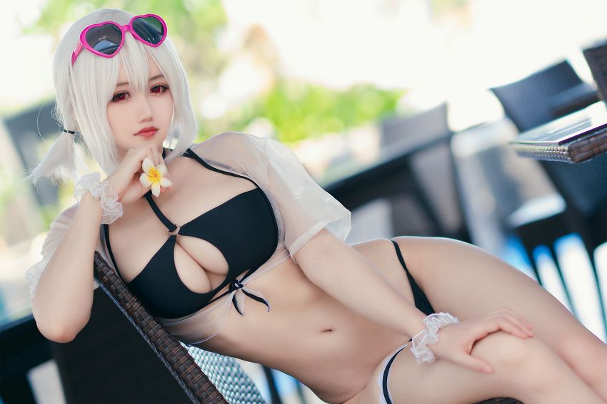 คอสเพลย์ Sirius จาก Azur Lane ในคอสตูม Scorching-Hot Seirios สุดร้อนแรง 9 Sirius Azur Lane Cosplay by yummychiyo