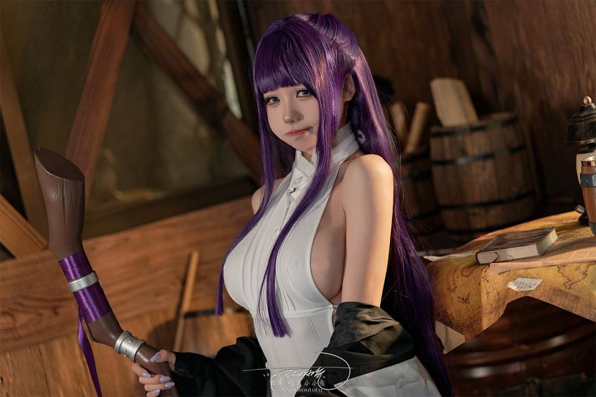 คอสเพลย์ Fern จาก Frieren: Beyond Journey's End ที่จะทำให้คุณใจสั่น 7 Fern Frieren Beyond Journey's End Cosplay by 8kcosplay