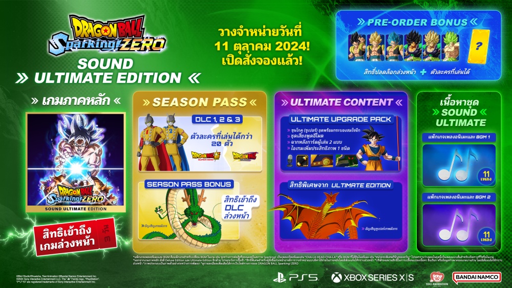 DRAGON BALL: Sparking! ZERO วางจำหน่ายวันศุกร์ที่ 11 ตุลาคม 2024!